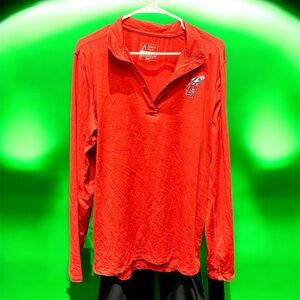 Acrux Red Quarter-Zip Pullover XL with thumb holes no stains or wear